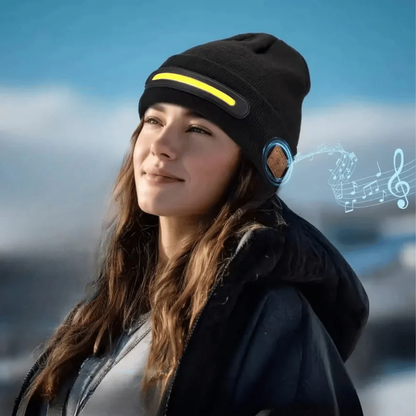 BeamTune Headlamp Beanie with Bluetooth Music