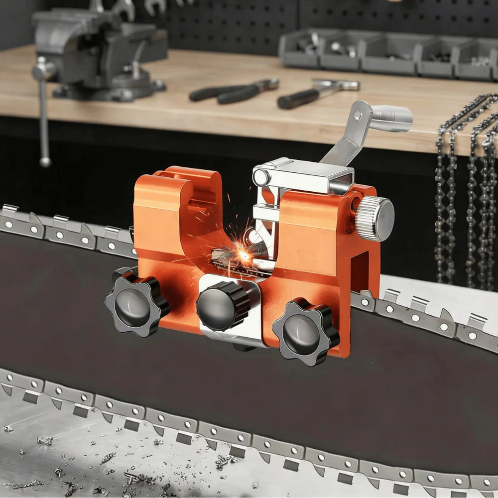 Obsetic Portable Chainsaw Sharpener, Stainless Steel and Aluminum Design