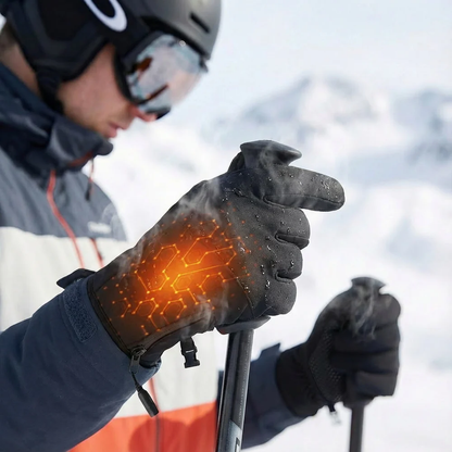 Rechargeable Heated Gloves with 3 Heat Levels, Touchscreen Winter Gloves for Men and Women