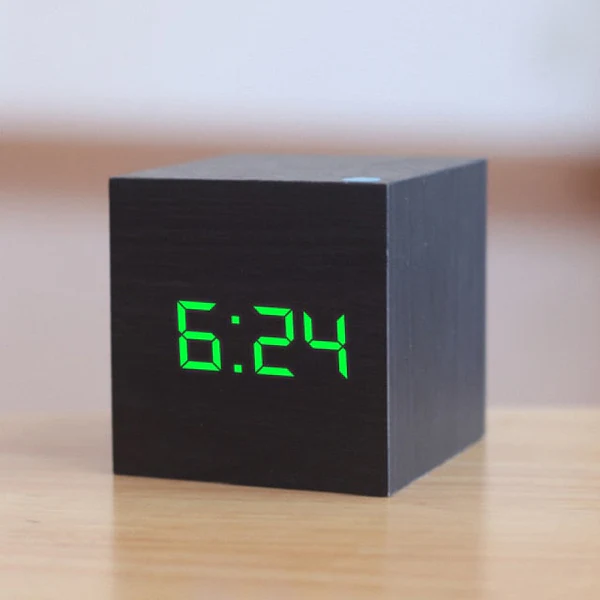 TimeCube Digital Square LED Alarm Clock