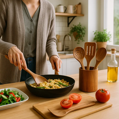 Sustainable Wooden Kitchen Utensil Set