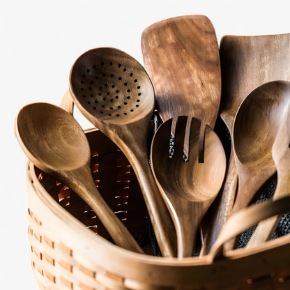Sustainable Wooden Kitchen Utensil Set