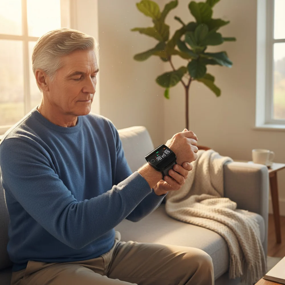Digital Wrist Blood Pressure Monitor with LED Display and USB Charging