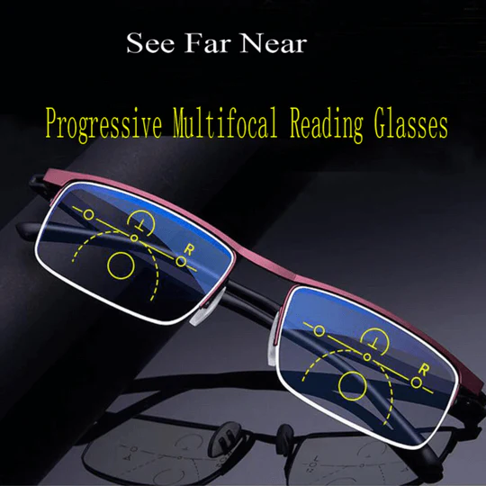 Intelligent Progressive Glasses, ARNO Lens Technology, Photochromic, Blue Light Filter and UV400