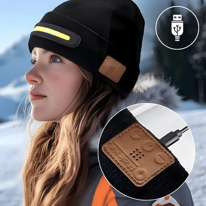 BeamTune Headlamp Beanie with Bluetooth Music