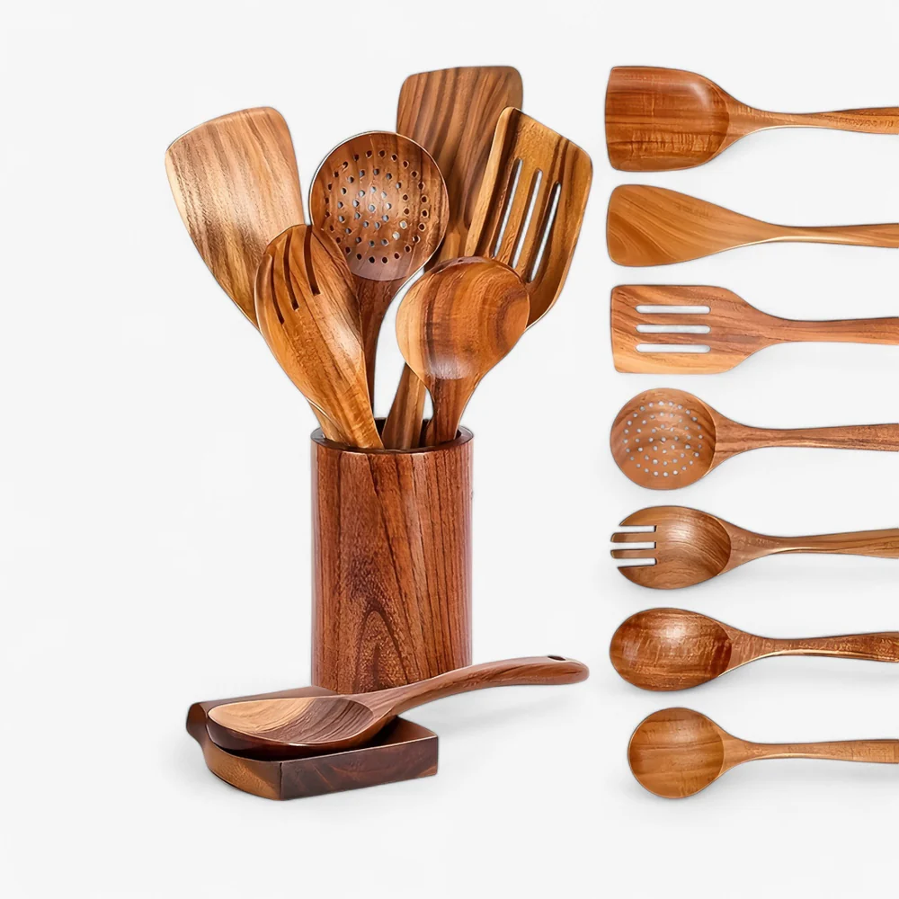 Sustainable Wooden Kitchen Utensil Set