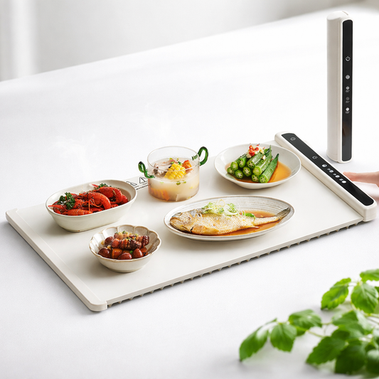 Electric Tabletop Food Warmer with Timer Control and Detachable Insulation Pad