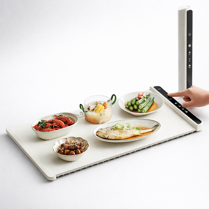 Electric Tabletop Food Warmer with Timer Control and Detachable Insulation Pad