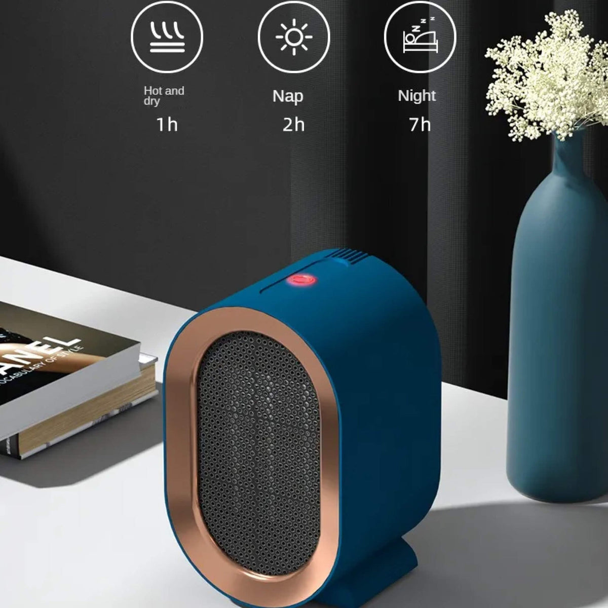 Ceramic Space Heater with Programmable Timer and Safety Shutoff for 20 Square Meters