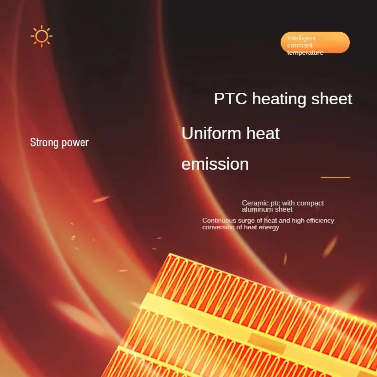 Ceramic Space Heater with Programmable Timer and Safety Shutoff for 20 Square Meters