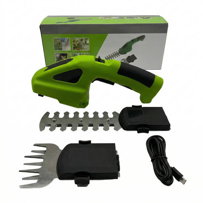 Rechargeable Cordless Hedge Trimmer and Grass Shear with Dual Blades