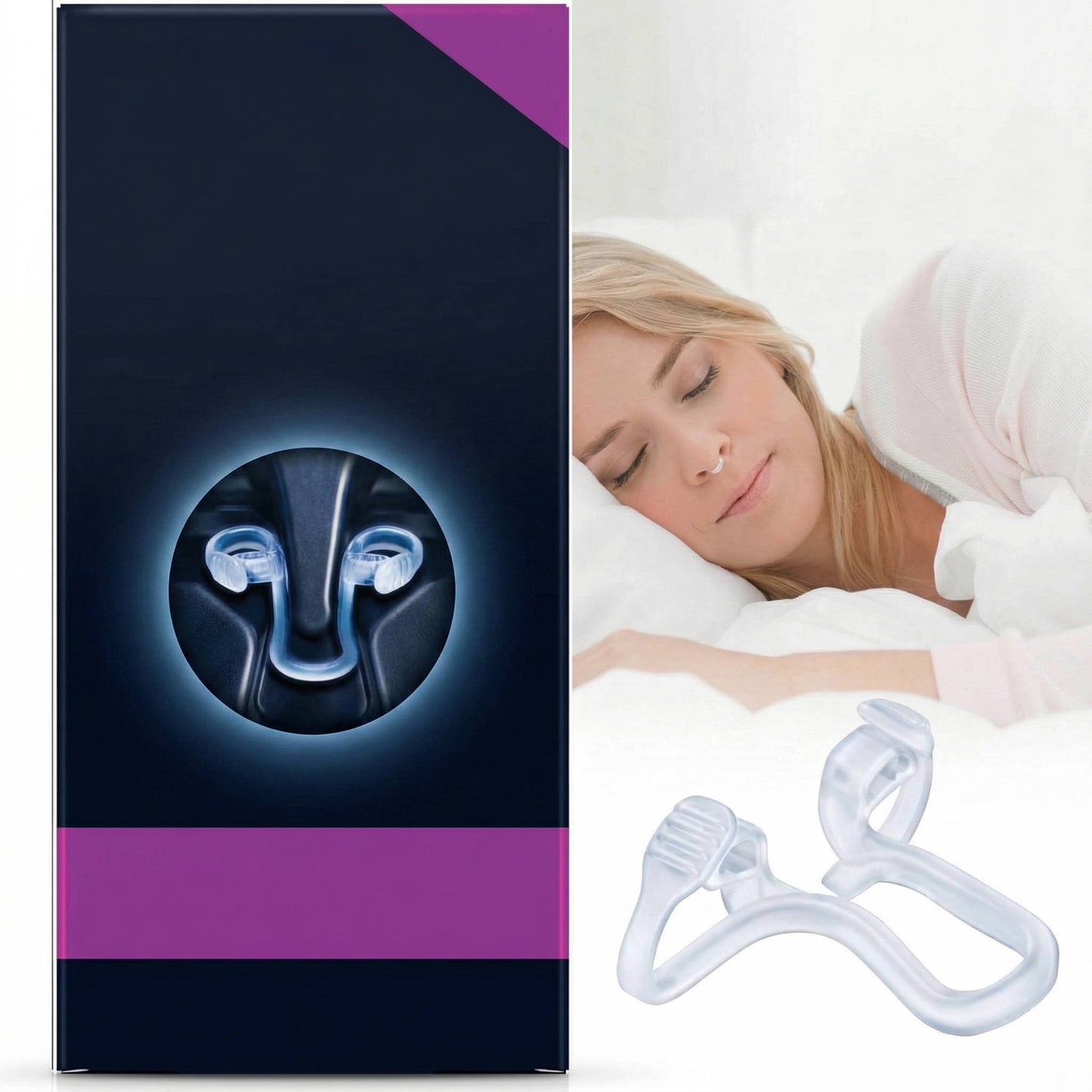 Reusable Nasal Dilator for Breathing and Snoring Support During Sleep, Set of 3