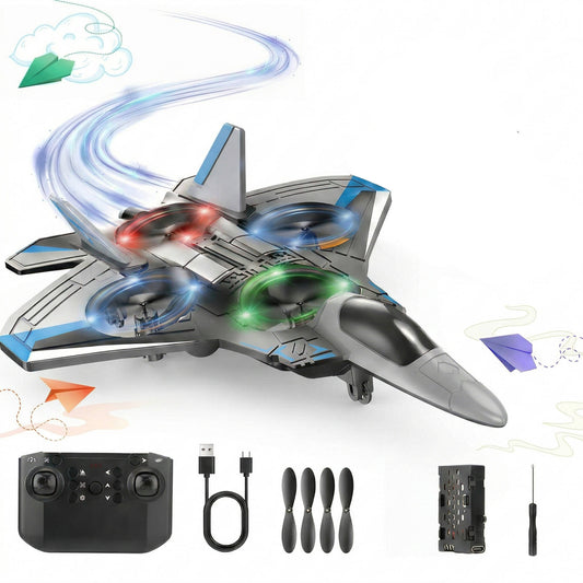 Remote Control Airplane RC Fighter Jet with 360 Degree Flip Stunts for Kids