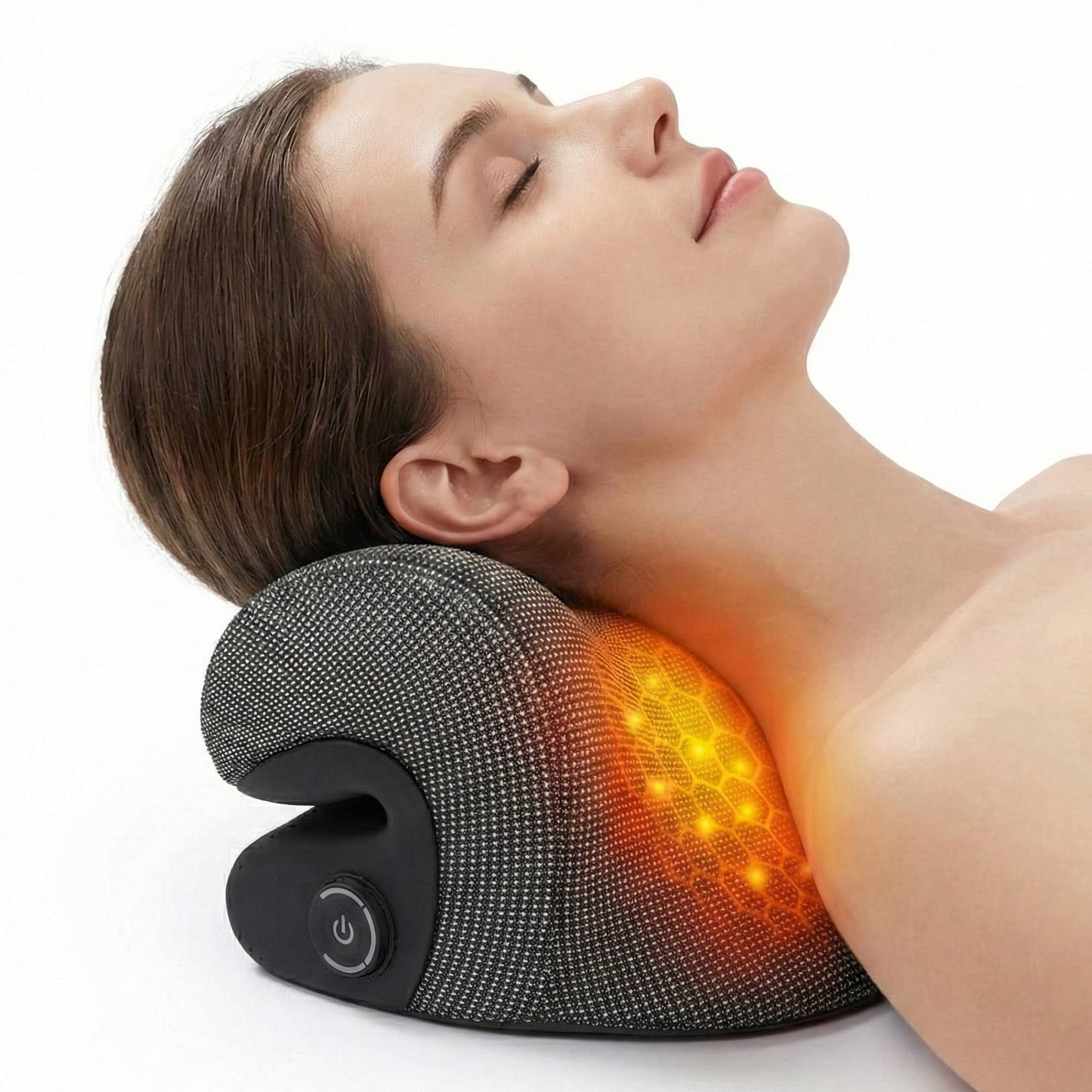 Heated Neck Support Relaxer with Adjustable Warmth and Massage Points