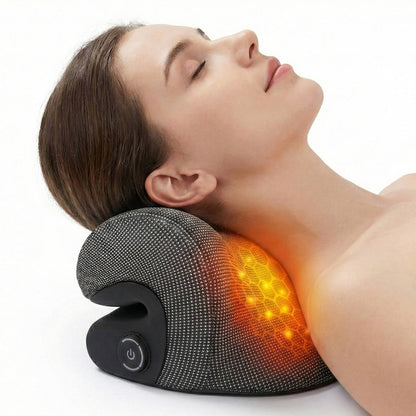 Heated Neck Support Relaxer with Adjustable Warmth and Massage Points
