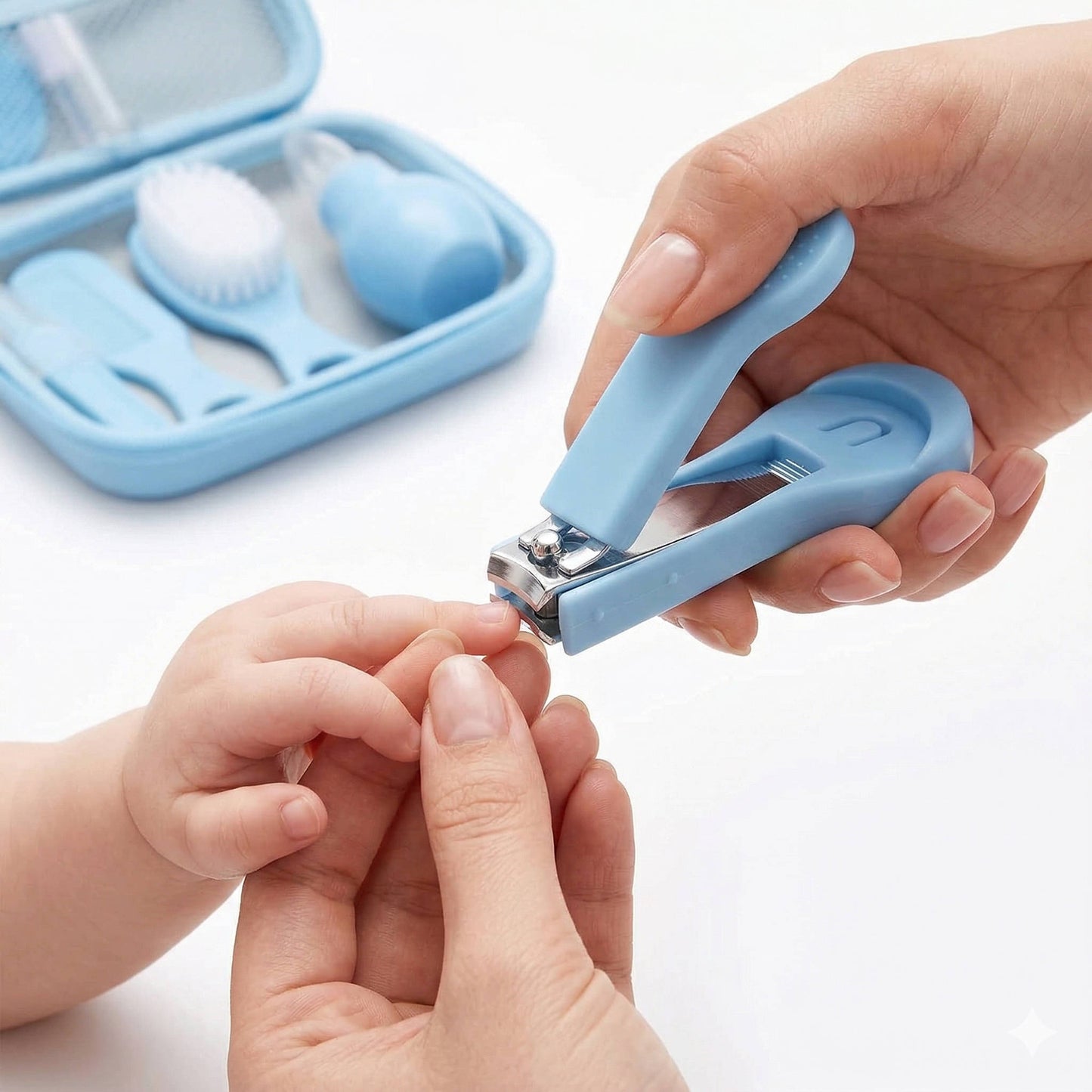 Baby Grooming Kit with Comb Brush Toothbrush Clippers and Scissors, 12 Piece
