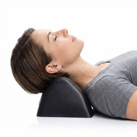 Memory Foam Neck Support Pillow with Raised Contours and Washable Cover