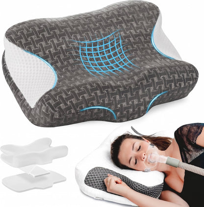 Adjustable Memory Foam Pillow with Neck Support for Side and Back Sleepers