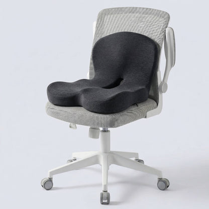 Ergonomic Memory Foam Seat Cushion Contoured Support, Car and Office Chair