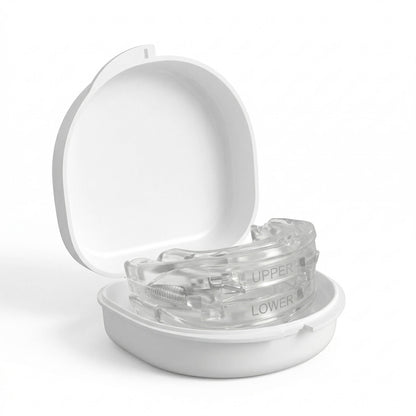 Adjustable Mouth Guard with Dual Tray Fit and Open Front Design