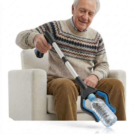 Grabber Reacher Tool with Wide Jaw Magnet and Foldable Handle