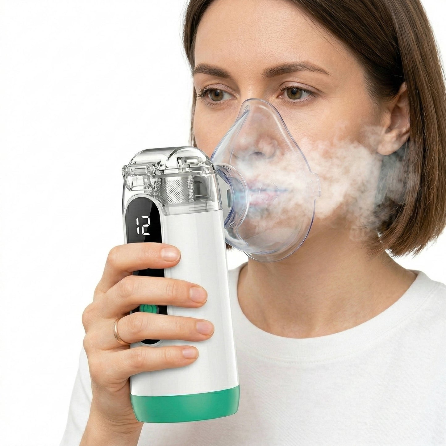 Portable USB Rechargeable Mist Inhaler Device with LED Display