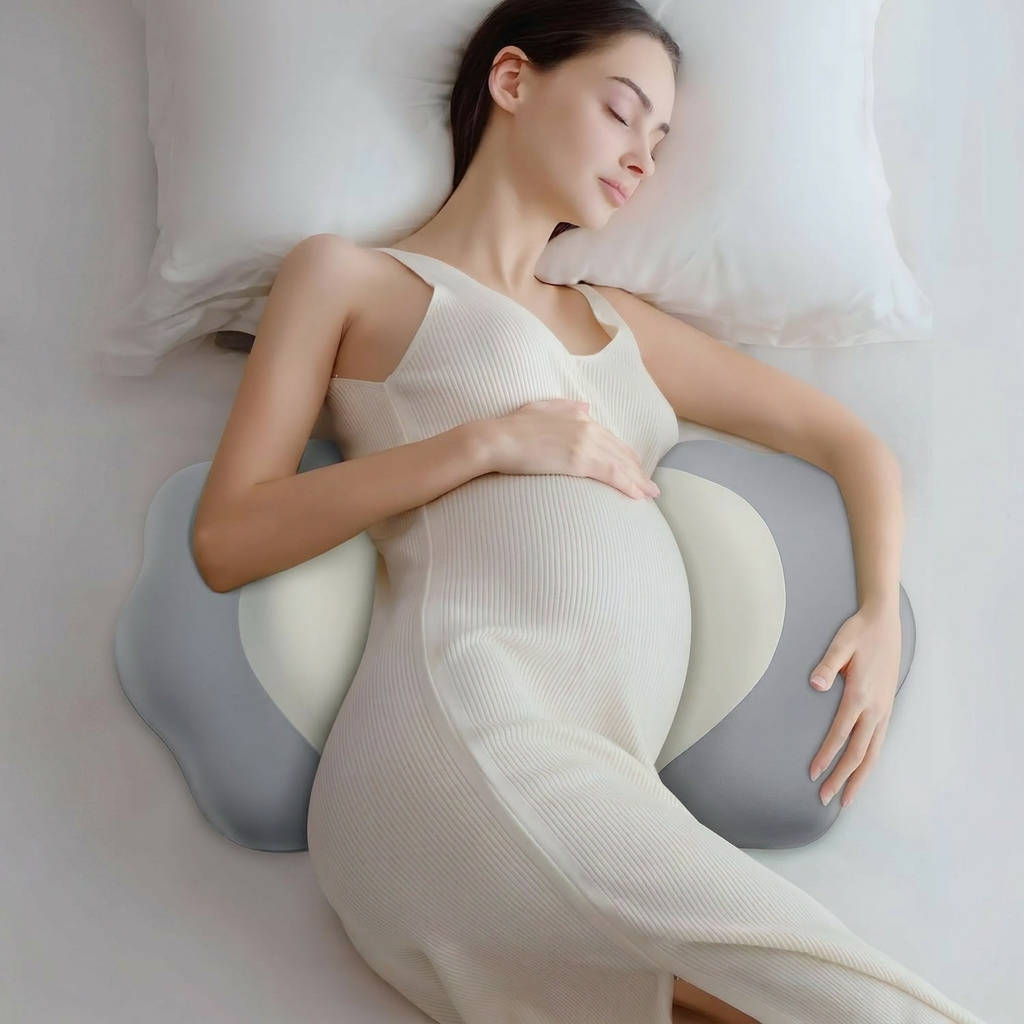 Adjustable Memory Foam Pregnancy Pillow with Cooling Washable Cover
