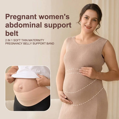 Pregnancy Belly Band with Adjustable Support for Back Abdomen and Waist