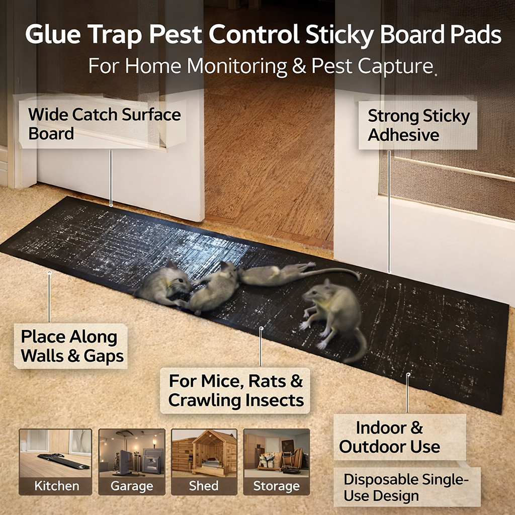 Sticky Pest Control Boards with High Viscosity Adhesive and Moisture Resistant Plastic