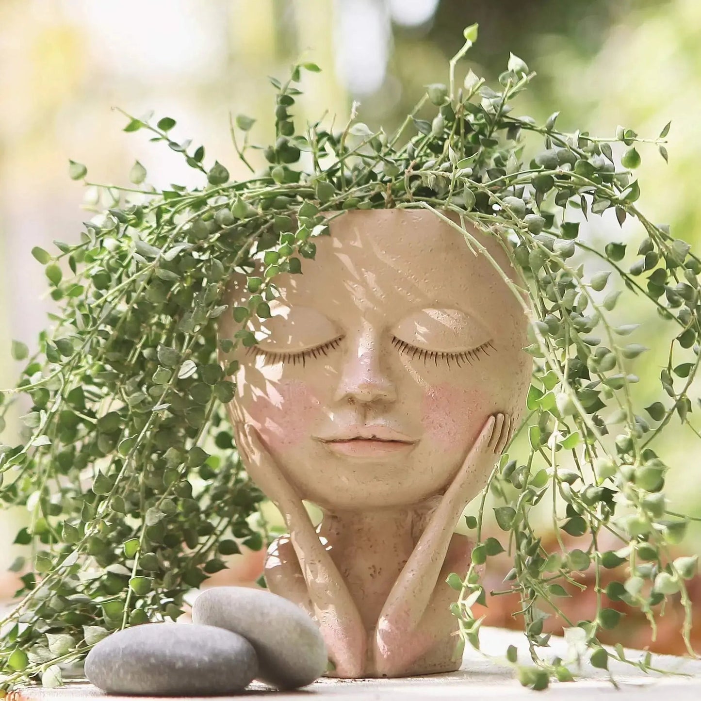 Ceramic Face Planter for Succulents and Cacti