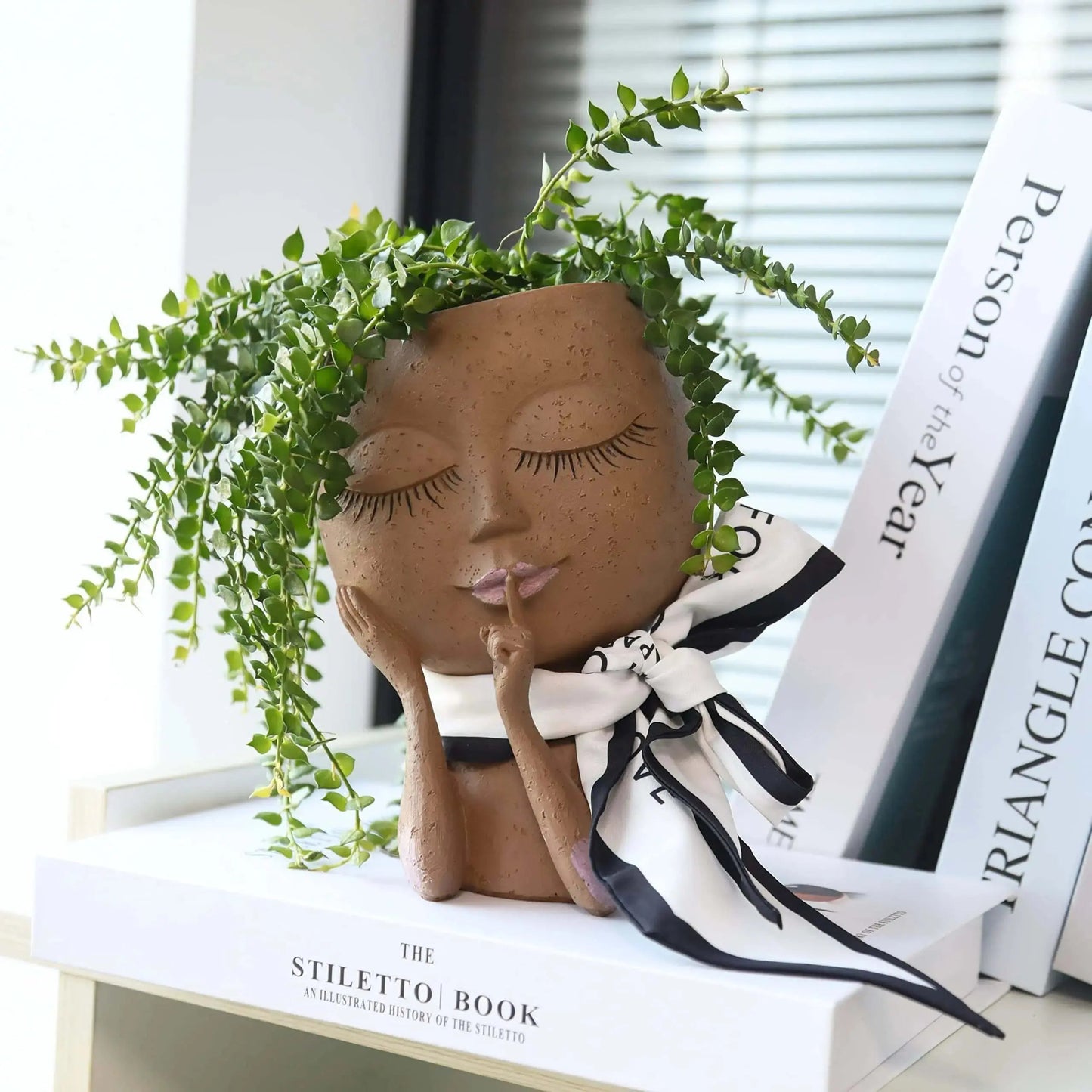 Ceramic Face Planter for Succulents and Cacti