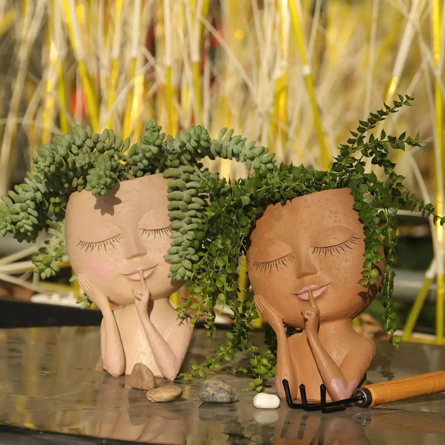 Ceramic Face Planter for Succulents and Cacti