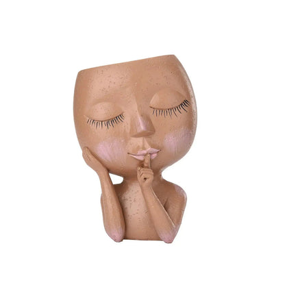 Ceramic Face Planter for Succulents and Cacti