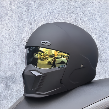 Retro Pilot Motorcycle Helmet with Anti-Fog Polycarbonate Lens and Ventilation