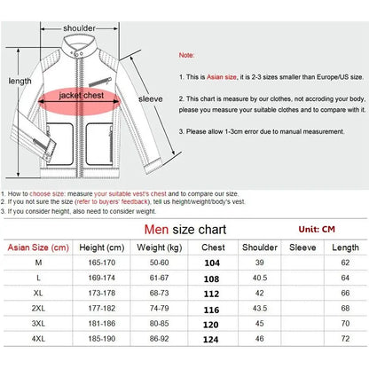Heated Vest with 9 Zones and 3 Temperature Settings for Outdoor Use