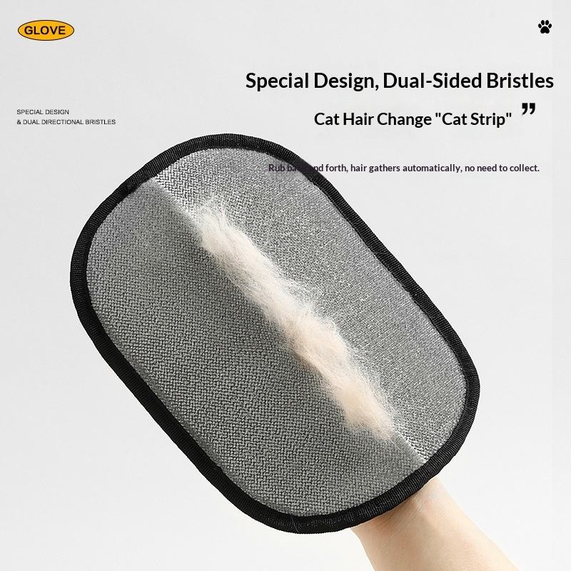 Pet Grooming Gloves with Dual-Sided Texture and Anti-Static Surface, Washable