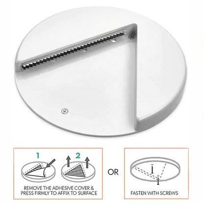 Under Cabinet Jar Opener with V-Shaped Grip and Mounting Hardware