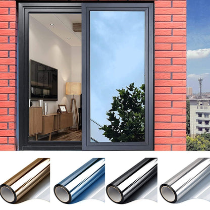 Reflective Privacy Window Film with Static Cling and Heat Blocking