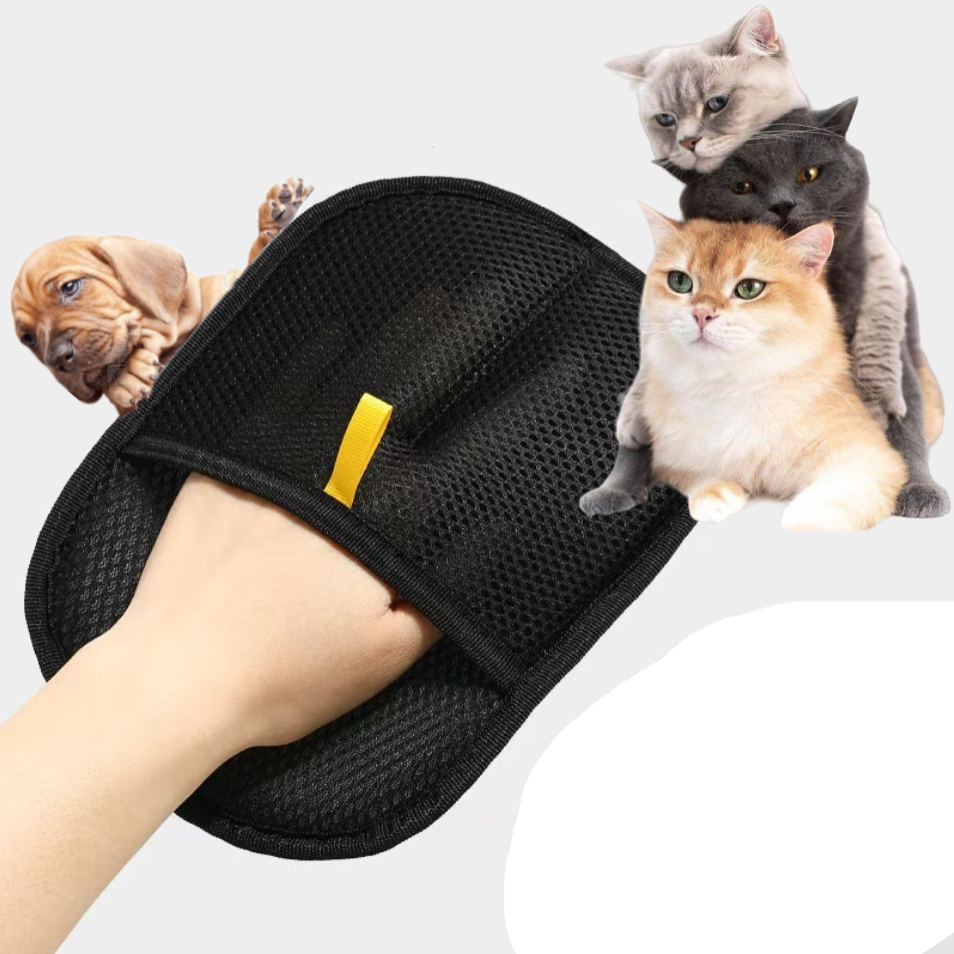 Pet Grooming Gloves with Dual-Sided Texture and Anti-Static Surface, Washable