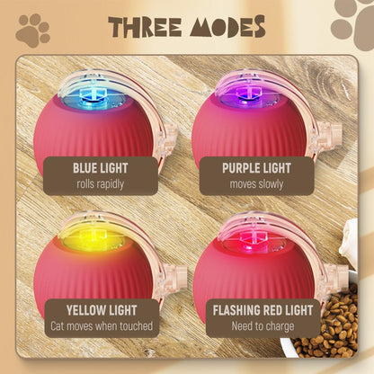Interactive Rolling Pet Toy with Touch Activation and Chew Resistant Material for Dogs and Cats
