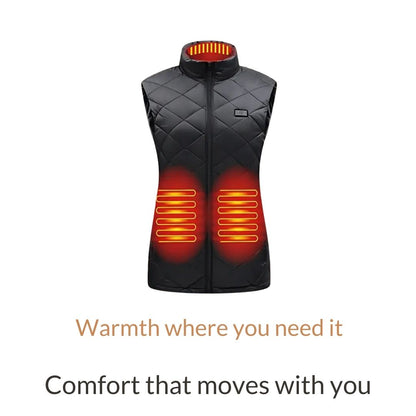 Heated Gilet with Nine Zone Coverage and Three Temperature Settings for Women