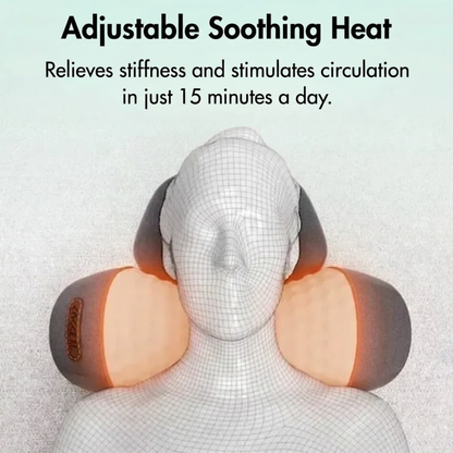 Heated Neck Pillow with Massage and Adjustable Traction