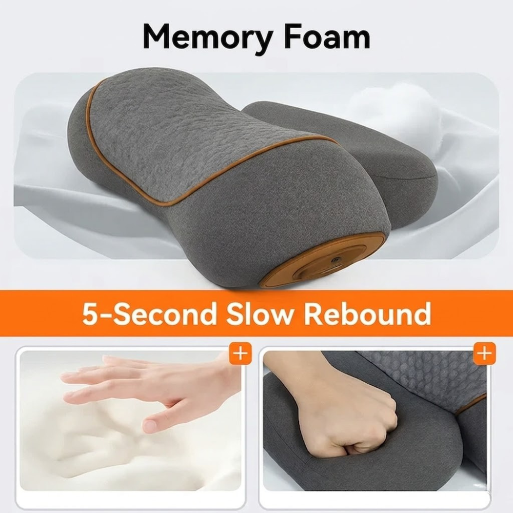 Heated Neck Pillow with Massage and Adjustable Traction
