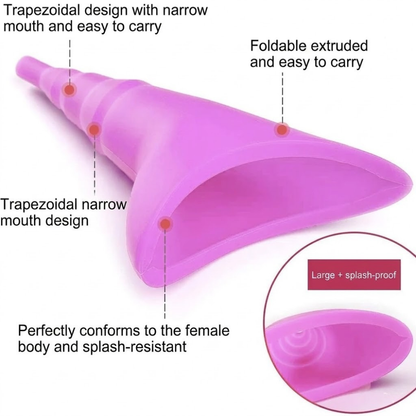 Reusable Urinal Portable Silicone Funnel for Women