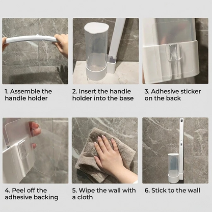 Disposable Toilet Brush Antibacterial Hygienic Sponge Heads