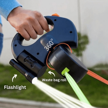 DualDog Retractable Double Dog Leash 360 Degree Rotation