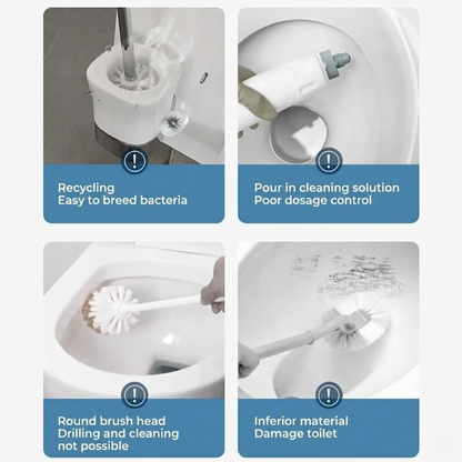 Disposable Toilet Brush Antibacterial Hygienic Sponge Heads