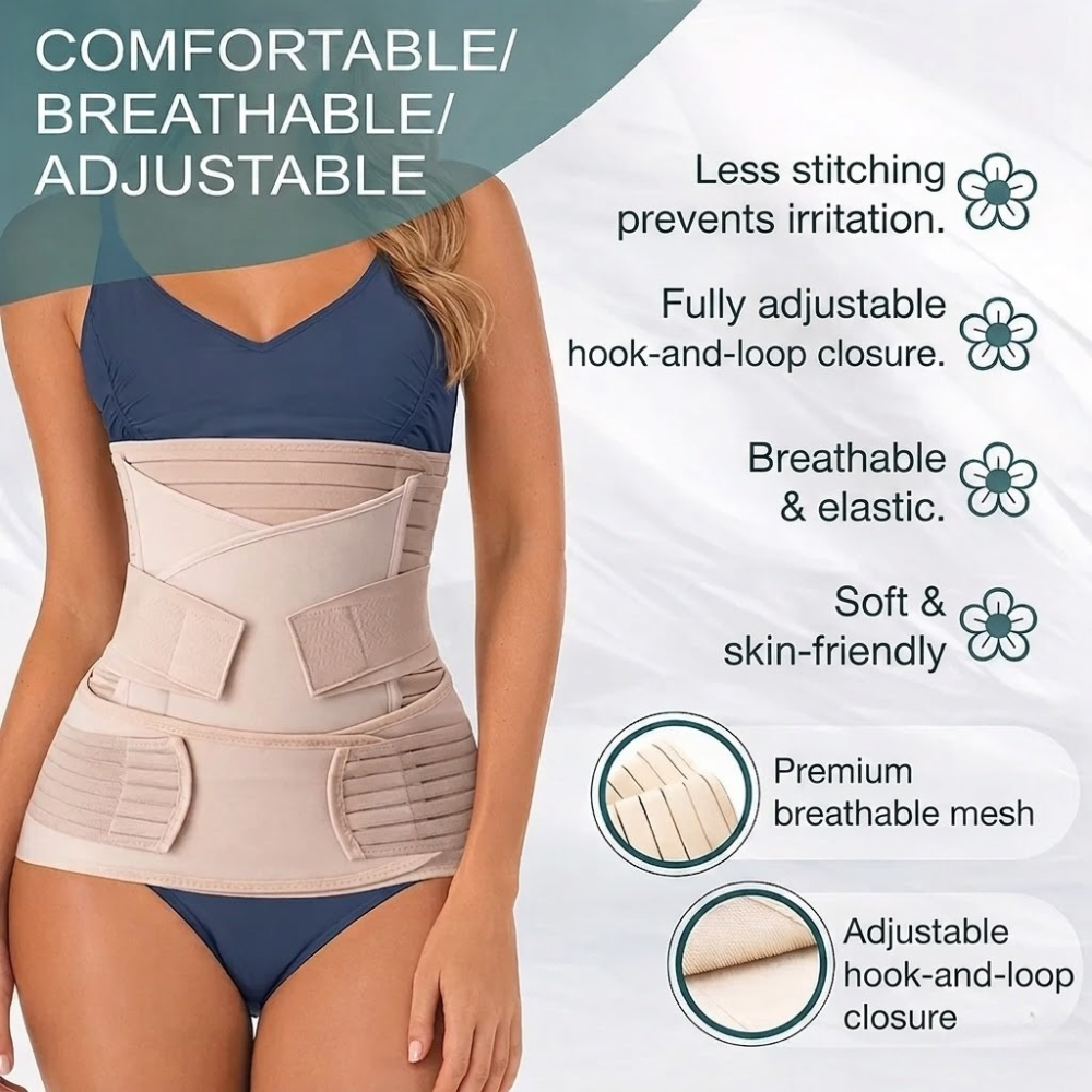 3 in 1 Adjustable Support Band with Breathable Cotton Blend Design