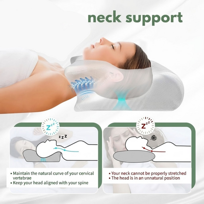Ergonomic Memory Foam Pillow with Contoured Support Design
