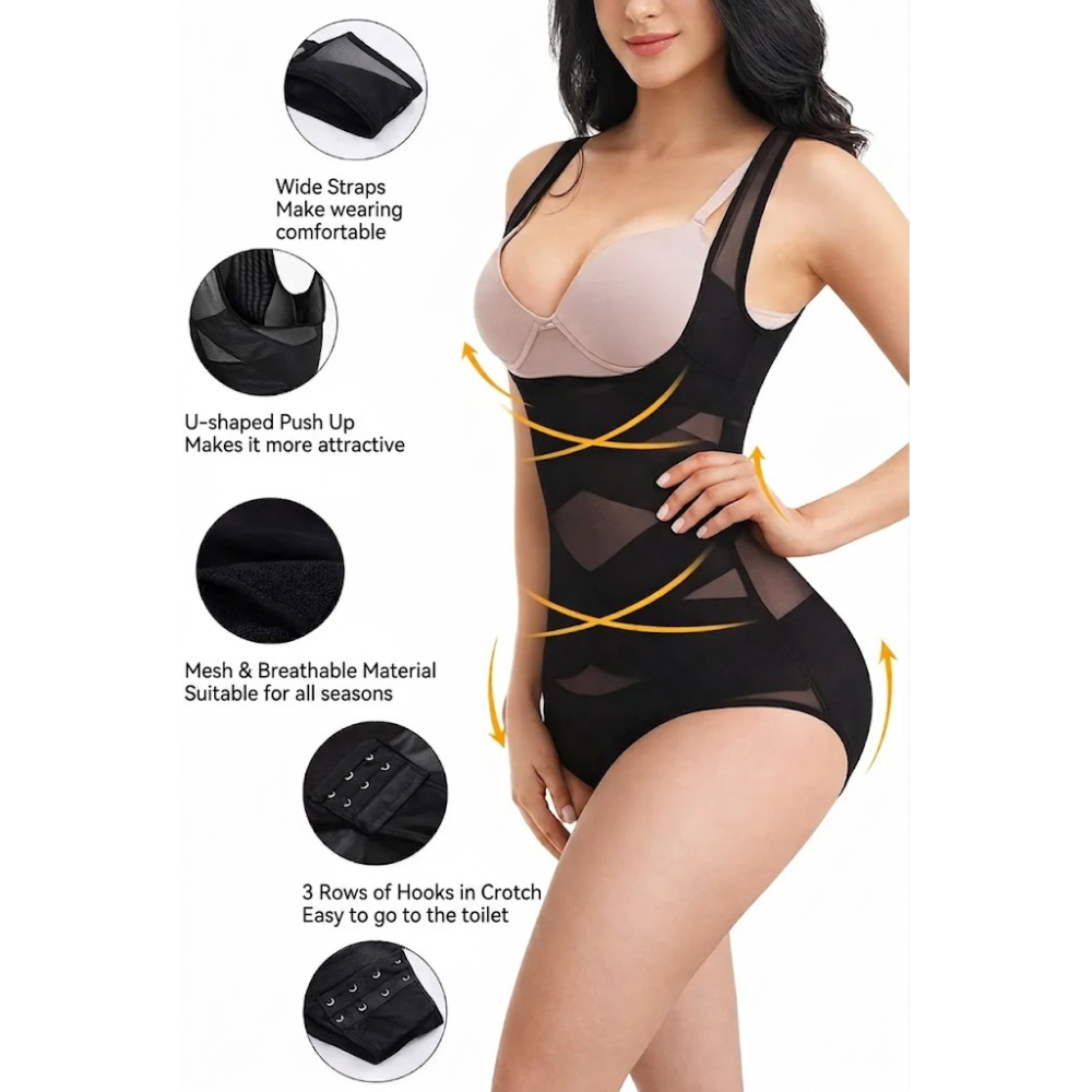 Seamless Shapewear Body with Tummy and Waist Support for Women